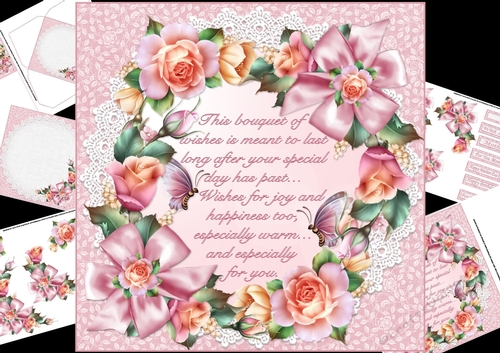 8x8 beautiful roses with verse mini kit