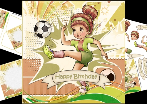 8x8 soccer star girl mini kit