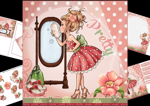 8x8 pretty girl birthday mini kit
