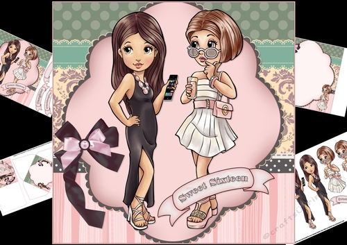 8x8 glamour girl sweet sixteen mini kit