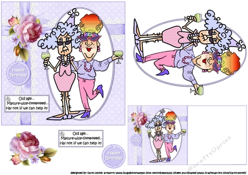 Stella and Edna mature and wise quick card