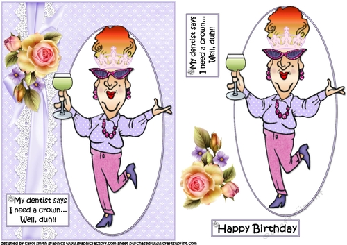 Edna and the dentist quick card