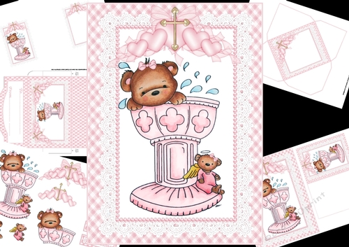 Baby baptism girl mini kit