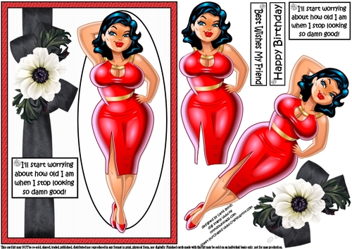 Foxy lady looking fabulous quick card