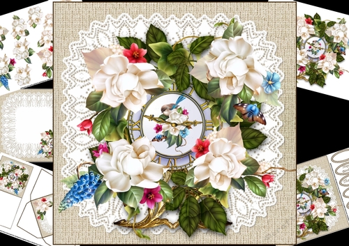 8x8 time to send wishes retirement/birthday mini kit