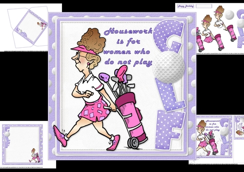 7x7 Women, golf and housework mini kit