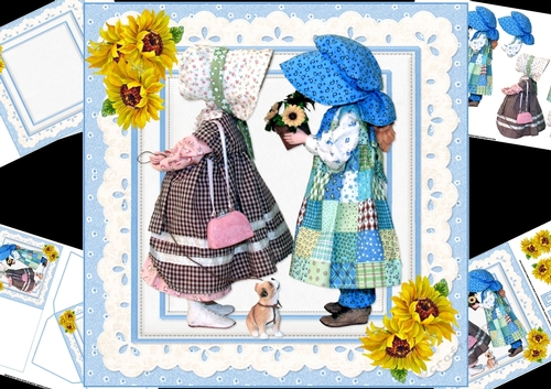 8x8 Bonnet girls thank you mini kit