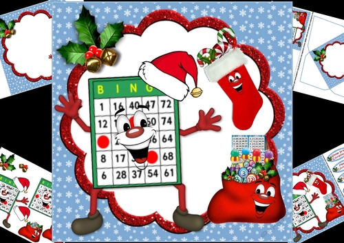 8x8 laughing because its Christmas Bingo mini kit