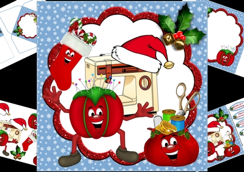 8x8 laughing because its Christmas sewing mini kit