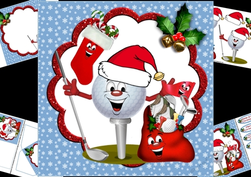8X8 laughing because its Christmas golf mini kit