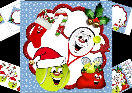 8x8 Laughing because its Christmas tennis mini kit