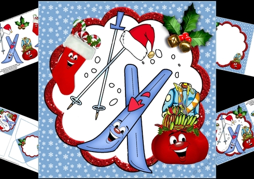 8x8 Laughing because its Christmas Ski-ing mini kit