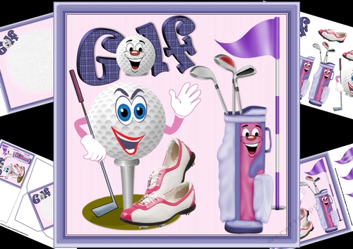 8x8 Im smiling because Im a golfer ladies mini kit