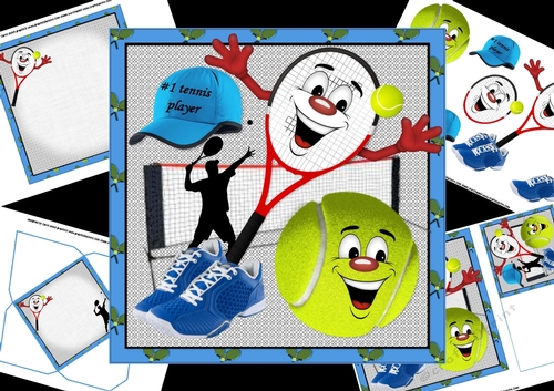 7x7 Im smiling because I play tennis male mini kit
