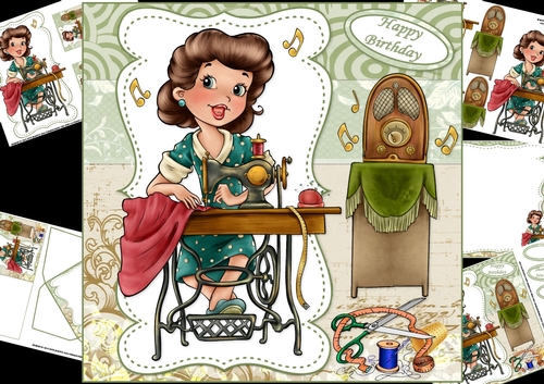 8x8 The retro seamstress mini kit
