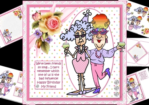 8x8 Stella and Edna friends for so long mini kit