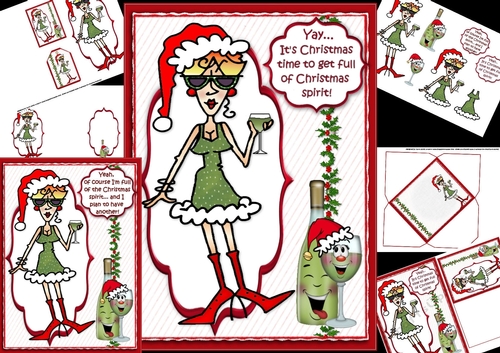 Rita has Christmas spirit choice of captions mini kit