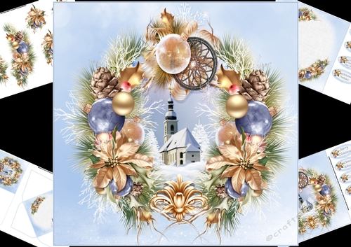 8x8 Christmas church winter melody mini kit