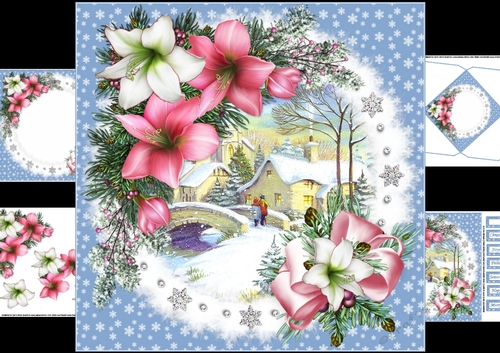 8x8 church walk with Christmas amaryllis mini kit