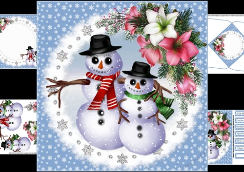 8x8 the beautiful snowman couple mini kit