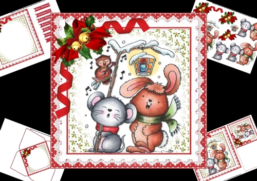 7x7 Owl and friends Carol mini kit 1