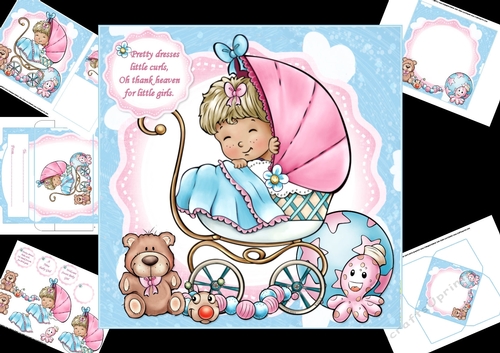 7x7 Sweet baby girl mini kit