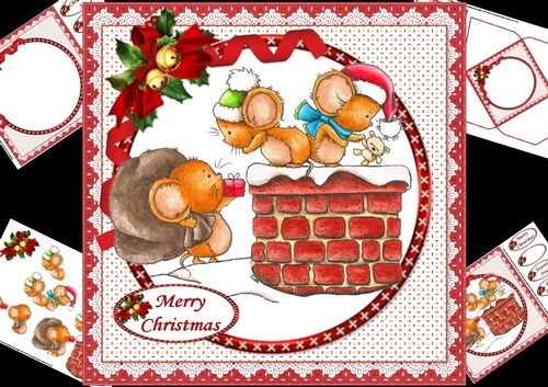 8x8 Rooftop Santa mice mini kit
