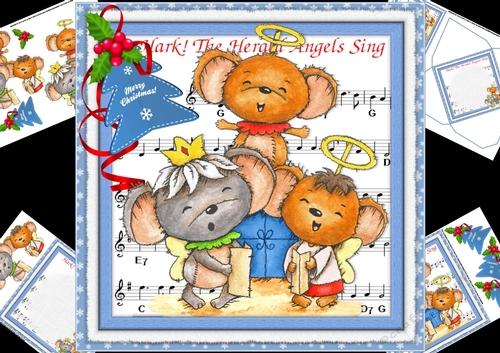 8x8 Hark the hearald mice sing mini kit