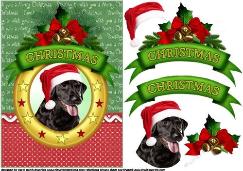 Christmas wishes Black lab 