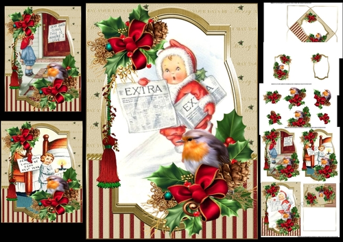 Vintage Christmas children choice of scenes