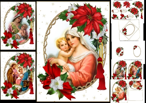 Madonna and child with choice of scenes mini kit