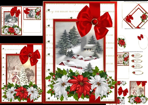 Merry and bright Christmas choice of scenes mini kit