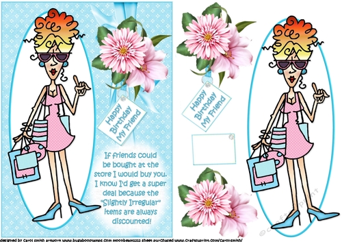 Rita friends and shopping quick card