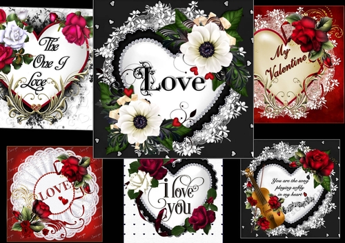 Valentine/anniversary bumper kit with 6 complete mini kits