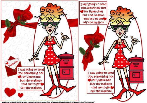 Rita and the valentine mailman quick card