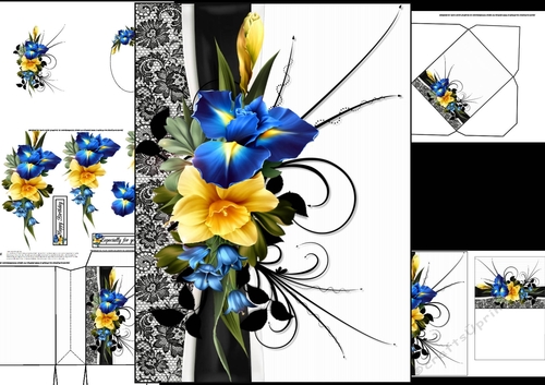 Floral medly with spring flowers 2 mini kit