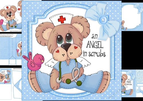 8x8 An angel in scrubs mini kit