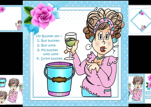 8x8 Sue and her bucket list mini9 kit