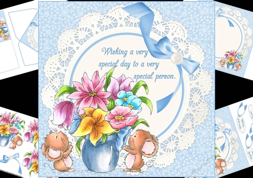 8x8 special wishes for a special person blue mini kit