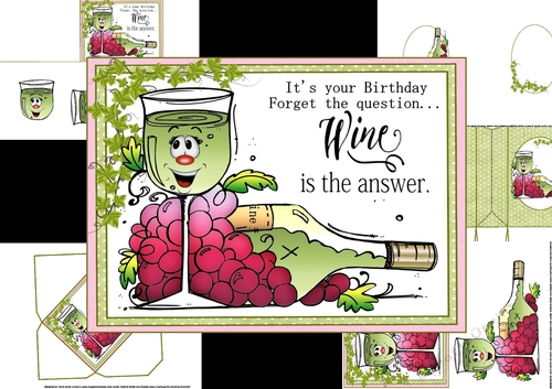 Its your birthday wine is the answer mini kit