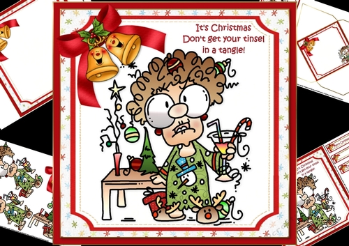 8x8 Gertrude gets her tinsel in a tangle mini kit