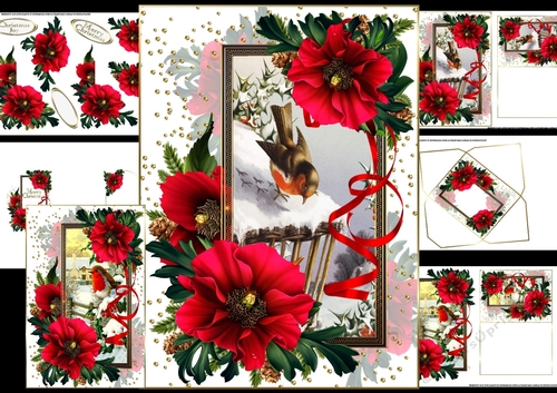 The Christmas Robin choice of 2 scenes mini kit
