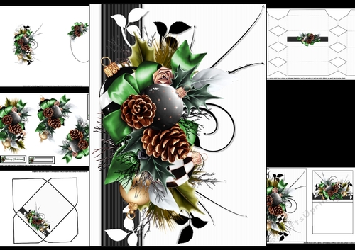 Christmas bauble flourish mini kit 2