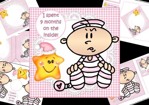7x7 baby girl out at last mini kit