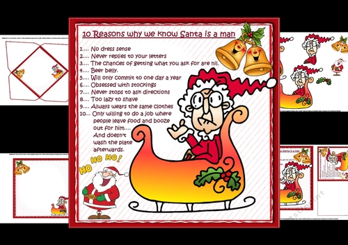 7x7 Gus reasons why Santa is a man mini kit