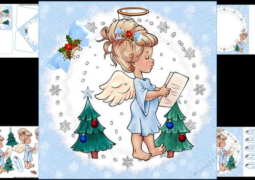 8x8 Sweet angel Christmas mini kit