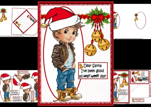 The teen boy wites to Santa mini kit