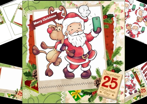 8x8 Santa and rudolf selfie mini kit