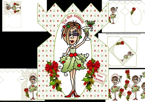 JJ tis the season shaped card mini kit