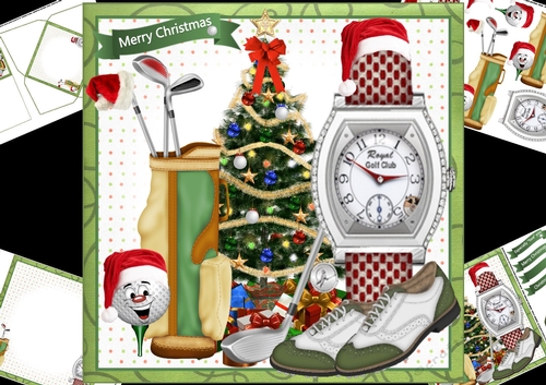 8x8 Golfing for Christmas mini kit